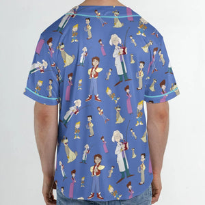 B2tf Cartoon Characters Seamless Unisex Baseball Jersey