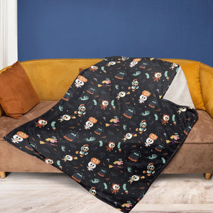 Quacky Halloween DuckTales Fleece Blanket