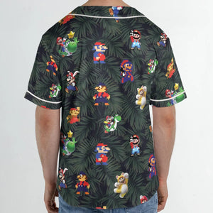 Tropical Mario Super Mario Unisex Baseball Jersey
