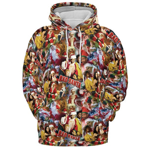 Bad Santa Pattern All-over Print Hoodie