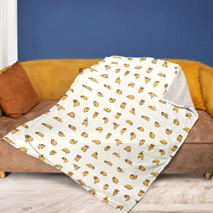 Pug Hot Yoga Pattern Fleece Blanket
