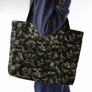 Funny Helping Hands Labyrinth Large Tote Bag