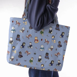 Purrs and Recreation Parks and Recreation Large Tote Bag
