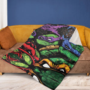 Four Ninja Turtles TMNT Fleece Blanket