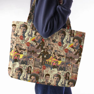 Retro Art Buddies Superbad Large Tote Bag