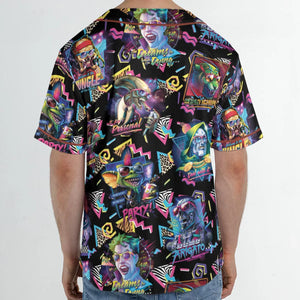 Retro Horror Characters Halloween Unisex Baseball Jersey