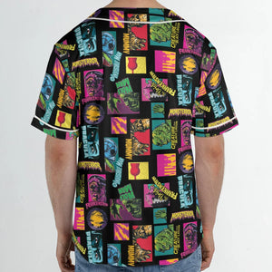 Monster Pop Movies Halloween Unisex Baseball Jersey