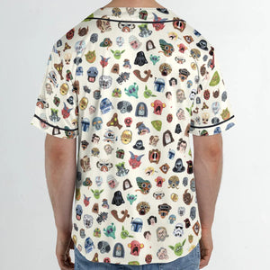 Star Wars Collage Pattern Unisex Baseball Jersey