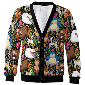 Exotic Tropical Pokemon Cardigan