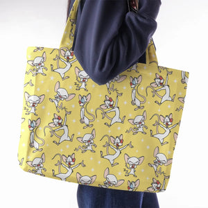 Lab Style Pinky and the Brain Large Tote Bag