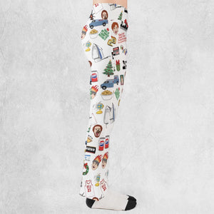 Holiday Pranks Home Alone Flare Leggings