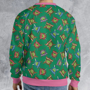 TMNT Characters Pattern All-over Print Sweatshirt