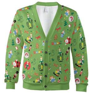 ELF Christmas Pattern Cardigan