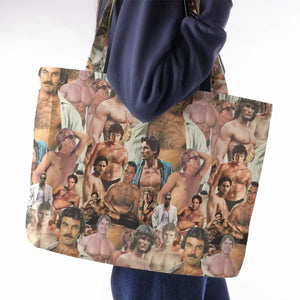Vintage Hunks of The 80s Large Tote Bag