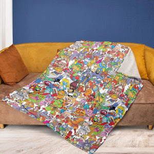 90s Cartoon Legends Fleece Blanket