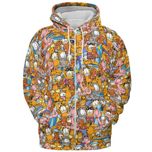 Garfield and Friends All-over Print Hoodie