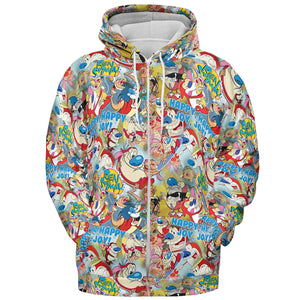 The Ren and Stimpy Show All-over Print Hoodie