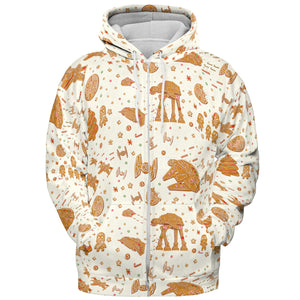 Gingerbread Christmas Star Wars All-over Print Hoodie