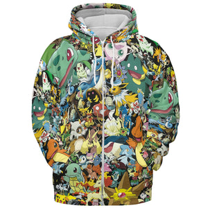 Gotta Catch 'em all Pokemon All-over Print Hoodie