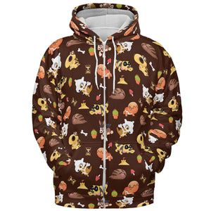 Ground Type Pokemon Pattern All-over Print Hoodie