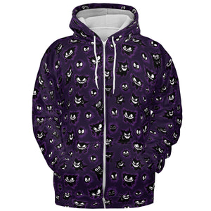 Gastly Haunter and Gengar Pokemon Pattern All-over Print Hoodie
