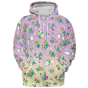 Rainbow Pokemon Pattern All-over Print Hoodie