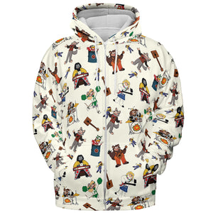 The Rock-afire Explosion Pattern All-over Print Hoodie