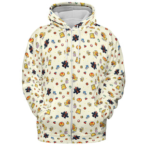 Super Mario Characters Pattern All-over Print Hoodie