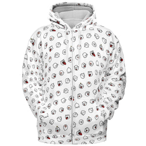 Super Mario Boo Pattern All-over Print Hoodie