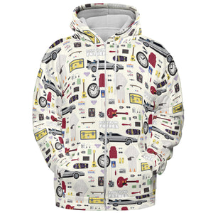 Back to the Future Pattern All-over Print Hoodie