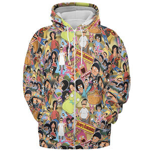 Bob's Burger Wonder Wharf All-over Print Hoodie