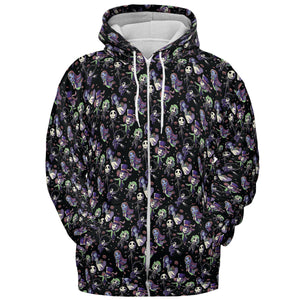 Buttons Characters Pattern All-over Print Hoodie