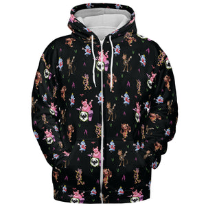 Monsters Cereal Pattern All-over Print Hoodie