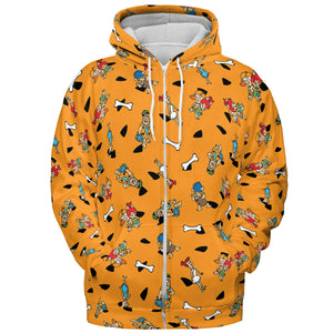 Stone Age The Flintstones Characters All-over Print Hoodie