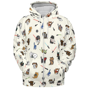Star Wars Characters As Cats All-over Print Hoodie