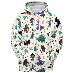 Cryptids of the Americas Cryptozoology Cryptids Monster All-over Print Hoodie