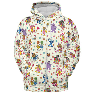 BADA BOP BA BA Mcdonaldland All-over Print Hoodie