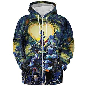 Kingdom Hearts Starry Night All-over Print Hoodie