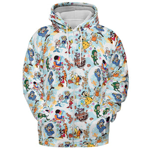 Cereal Favs Large Scale All-over Print Hoodie