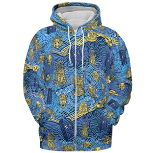 Starry Night Tardis Doctor Who All-over Print Hoodie