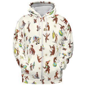 Riotsociety Curious George All-over Print Hoodie