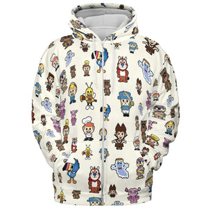 Breakfast Club Cereal Mascot All-over Print Hoodie