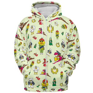 H.R. Pufnstuf Characters Sid and Marty All-over Print Hoodie