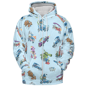 W is for Wacky Races All-over Print Hoodie