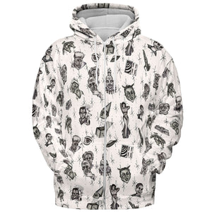 The Twilight Zone Characters Pattern All-over Print Hoodie