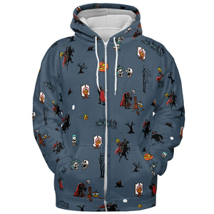 Headless Horseman Ichabod and Mr. Toad All-over Print Hoodie