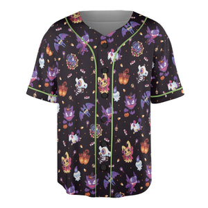 Trick or Treat Poke'ween Pokemon Unisex Baseball Jersey