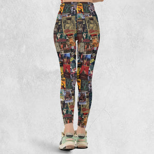 Vintage Horror Pattern Legging