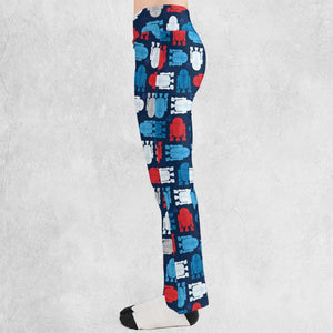 R2-D2 Star Wars 4th of July Pattern Flare Leggings