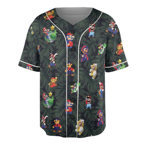 Tropical Mario Super Mario Unisex Baseball Jersey